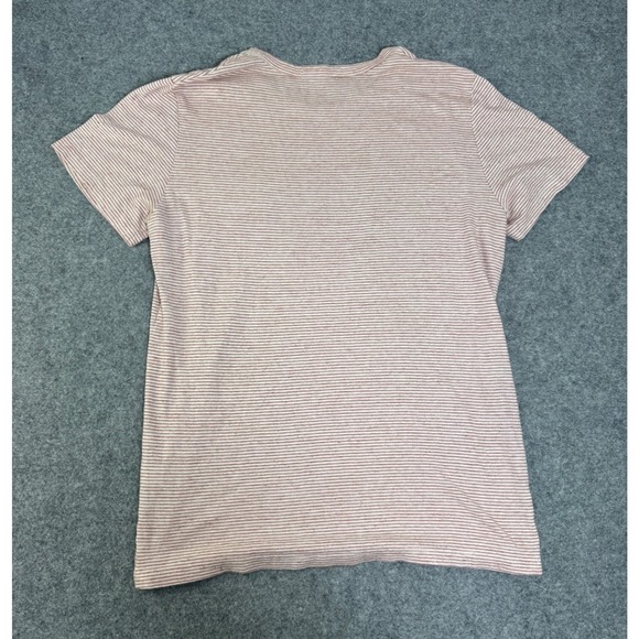 Marine Layer Womens Red White Striped Pocket T-Shirt Medium Made in USA - Picture 2 of 9